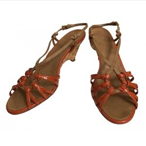 Vintage Prada Orange Strappy Sandal